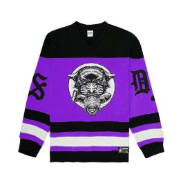DOOMSDAY PANTHER HOCKEY CREWNECK BLACK PURPLE CRN0063BLKPUR