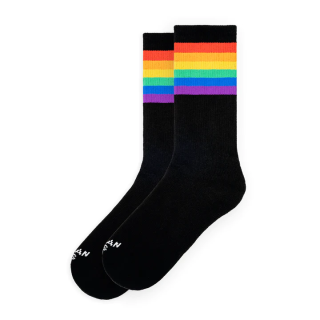 AMERICAN SOCkS - RAINBOW PRIDE (BLACK) - MID HIGH