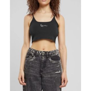 KARL KANI - SMALL SIGNATURE ESSENTIAL CROP - Top - black