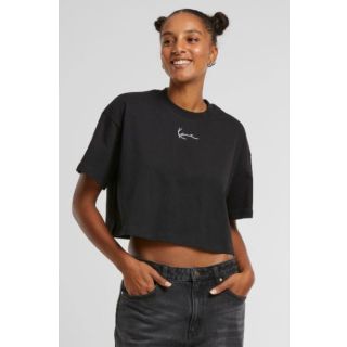 KARL KANI - SMALL SIGNATURE ESSENTIAL CROP TEE - T-shirt basic - black