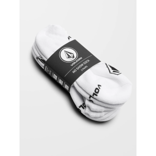 VOLCOM - STONES NO SHOW SOCKS (3 PACK) - WHITE