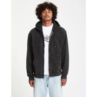 VOLCOM - STUDDER ZIP HOODIE - BLACK
