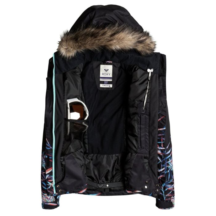ROXY JET SKI SE GIACCA SNOW ERJTJ03137KVJ5 TRUE BLACK GARDEN PARTY